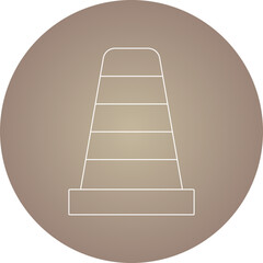 VLC icon single vector illustration