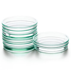 Obraz premium petri dishes agar plates isolated on transparent background