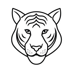 Obraz premium vector illustration of a tiger head
