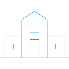 Building icon single vector illustration