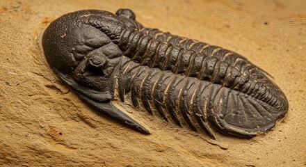 Macro View of Prehistoric Fossil Detail