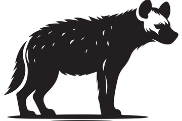 Spotted Hyena Silhouette Illustration Wildlife Animal Vector Graphic