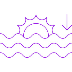 Sunset icon single vector illustration