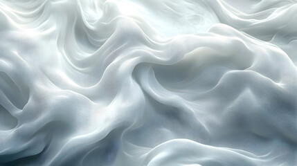 Obraz premium Minimalist abstract texture of white paint swirls forming dynamic yet subtle motion