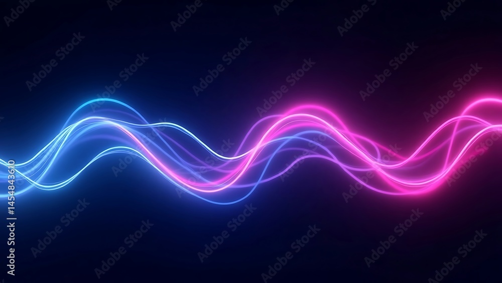 Poster abstract blue and colorful backgrounds with glowing lines suggest a dynamic, wave-like design with f