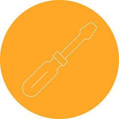 Screw driver icon single vector illustration