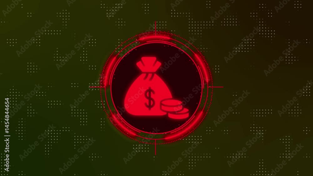 Poster concept of bitcoin crypto currency shown on digital neon tech background to represent blockchain, fu