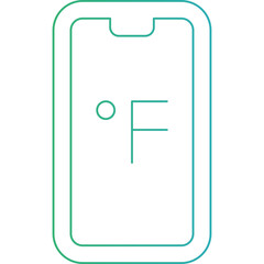 Farenhite icon single vector illustration