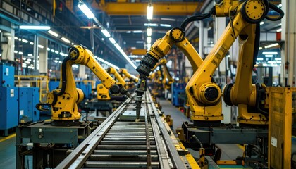 Industrial Robotics in Assembly Line for Manufacturing Operations