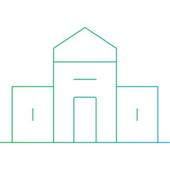 Building icon single vector illustration