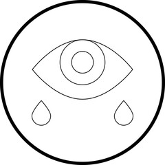 Cry icon single vector illustration