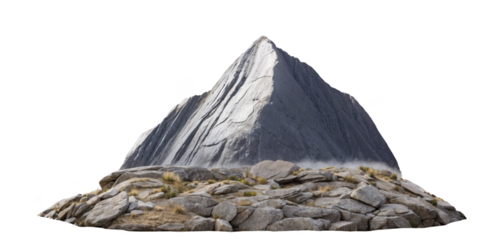 Mountain Peak Landscape, transparent background, white background