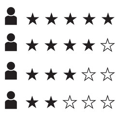 Five stars rating review icon. Feedback, Best seller, Quality icon isolated on white background. eps 10 