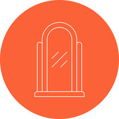 Mirror icon single vector illustration