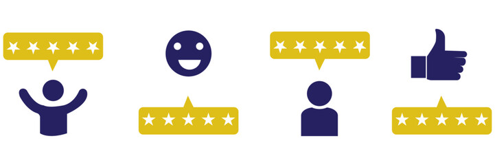 Customer review vector illustration. Feedback icon set. design eps 10 