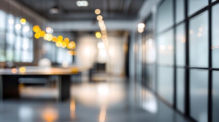 Office interior photography blurred background and door modern workspace contemporary design focused view