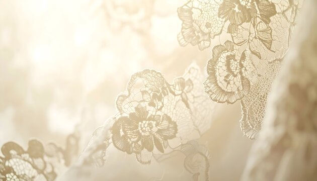 Antique Lace Mist. Abstract wedding background