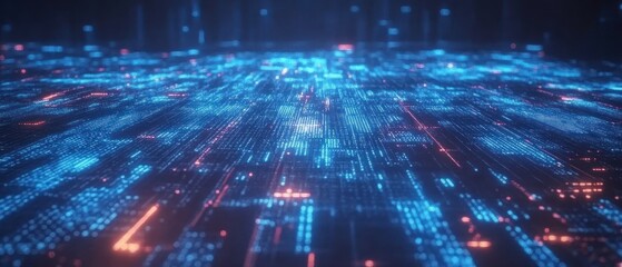 Obraz premium Abstract digital data flow