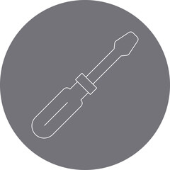 Screw driver icon single vector illustration