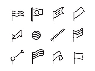 Minimalistic Sticky Flag Illustration for Organization and Tagging