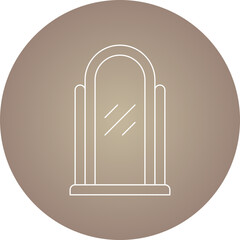 Mirror icon single vector illustration