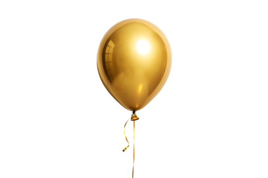 gold balloon space on white background, PNG
