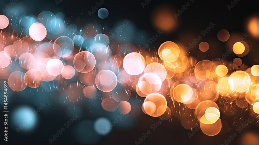 Poster bokeh light effect in business concept design dynamic visuals creative environment artistic view