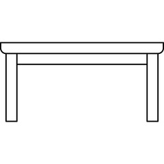 Desk table icon single vector illustration
