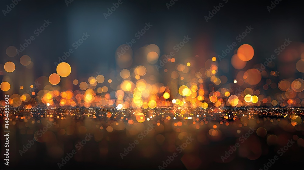 Poster dynamic bokeh light effects enhancing business concept design urban environment abstract visualizati