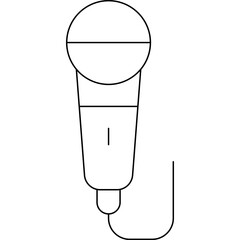 Mic icon single vector illustration