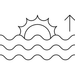 Sunset icon single vector illustration
