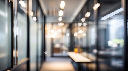 Dynamic office environment blurred interior modern workspace professional atmosphere abstract view