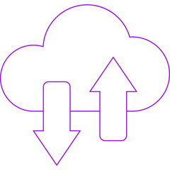 Cloud data icon single vector illustration