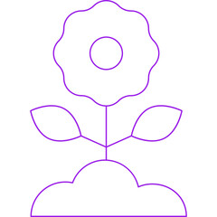 Flower icon single vector illustration