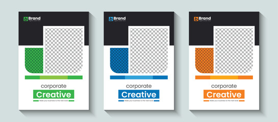 Professional modern corporate business book cover design template in A4 size. Template design for brochure cover, book cover, catalog, annual report, booklet, poster, flyer, Leaflet, magazine template