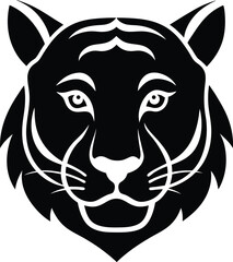 Tiger head back to illustration design in illustrator 
