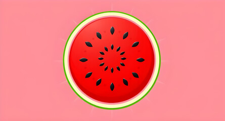 Fototapeta premium slice of watermelon vector