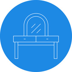 Dressing table icon single vector illustration