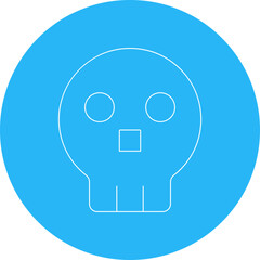 Skull icon single vector illustration