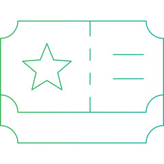 Ticket icon single vector illustration