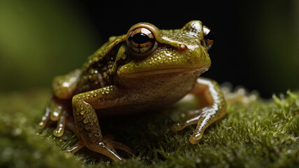 Obraz premium Ultra-Realistic Macro Photograph of Paedophryne amauensis, the Smallest Frog in the World