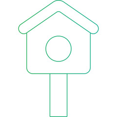 Bird house icon single vector illustration