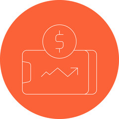 Graph icon single vector illustration
