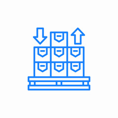 boxes on pallet icon sign vector