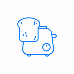 bread toaster icon sign vector