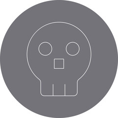 Skull icon single vector illustration