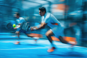 Fast-Paced Padel Tennis Action: Dynamic Shots & Blurred Motion