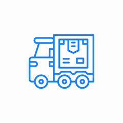 delivery truck outline icon sign vector