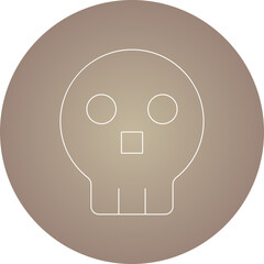 Skull icon single vector illustration