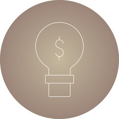 Bulb icon single vector illustration